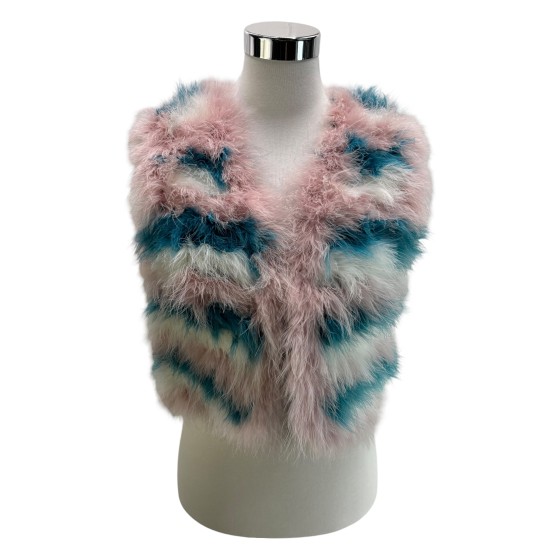TOP SHOP - GILET 100% PLUMES DE DINDE - 38
